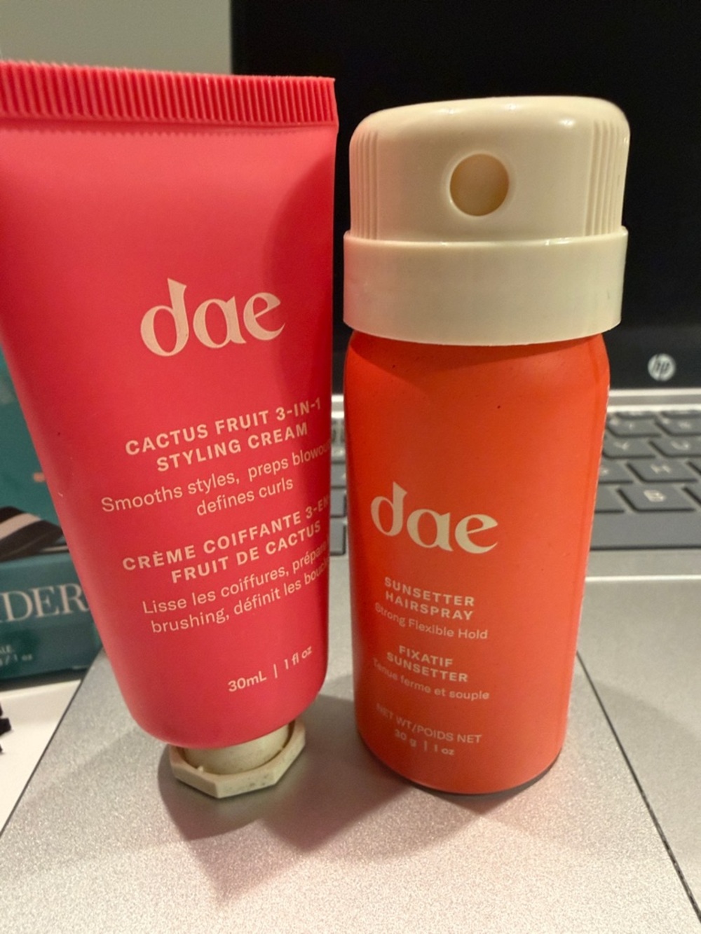 dae Cactus Fruit 3-in-1 Styling Cream & Sunsetter‎ Hairspray Duo - Pink & Orange